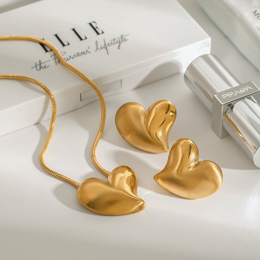 2H Love Necklace Simple Earrings Stainless Steel Jewelry earrings