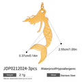 Gold-Plated Stainless Steel Pendant Charm — product view — jewelry finish and design detail