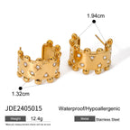 Color Block Ring Non-Fading Earrings Jewelry for Women Stainless Steel Stud Earrings