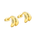 E0287 gold Retro Earrings Minimalist Geometric Smooth Earrings In Stock