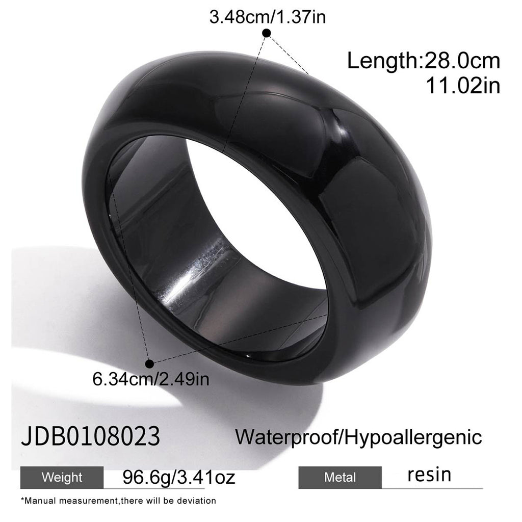 Melard Wide Resin Bracelet gold Stainless Steel Jewelry for Women