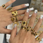 Tiger Eye Stone Ring Non-Fading Jewelry for Women ring