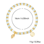 CYB0231Copper plating14k Gold Vintage Bohemian Shell Bracelet String