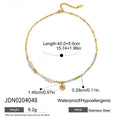 Gold-Plated Starfish Stainless Steel Necklace — alternate angle — jewelry finish and design detail