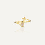 R0639 Hot-Selling Jewelry Korean Style One Arrow Through the Heart Open Copper Plated18K Adjustable Couple Rings
