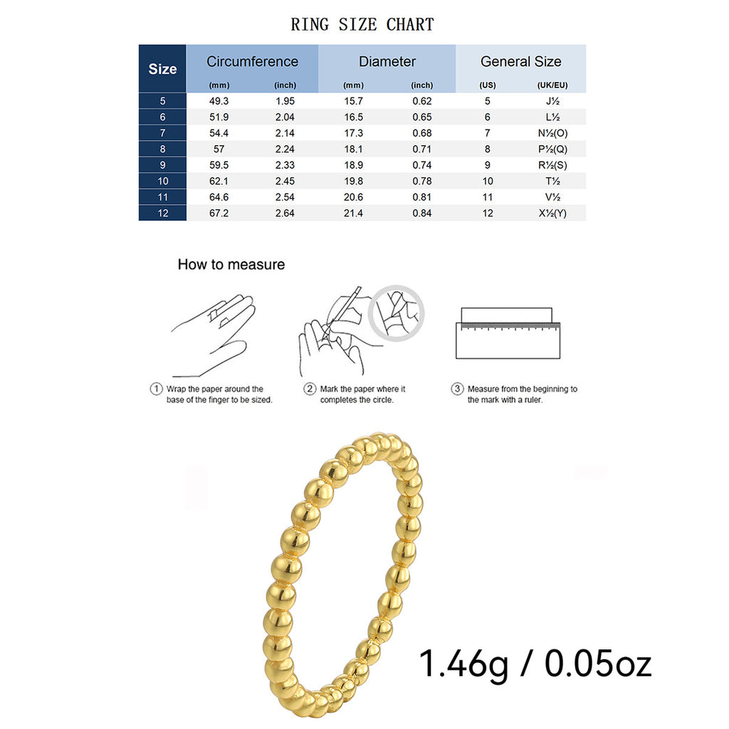 SR0015 S925Silver Exquisite Japanese and Korean Simple Minimalist Thin Ring Beaded