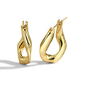 Gold-Plated Geometric Minimalist Earrings — surface finish detail