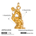 Gold-Plated Stainless Steel Pendant Charm — product profile — jewelry finish and design detail