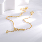 A0041 Summer Design Anklet for Women gold Micro Pave Zirconia Seven Stars Simple Foot Jewelry