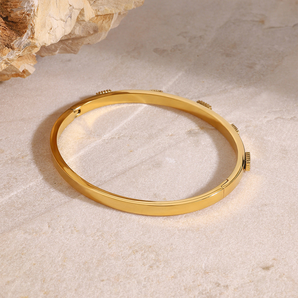 2H Stainless Steel Green Zircon Bracelet High Version Buckle Bracelet bracelet