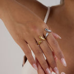 Water Drop Ring Non-Fading Jewelry rings Stainless Steel Jewelry