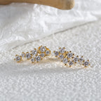 E0403 New Zircon Small Earrings Women's Sweet and Elegant Ear Accessories