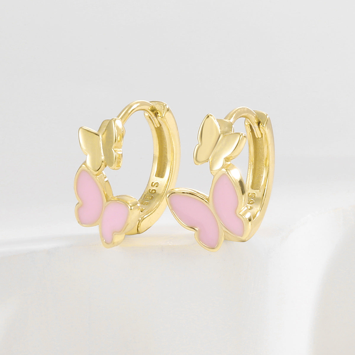 SE0264  S925Silver Fashion Butterfly Earrings Design Sense Ear Jewelry