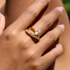 2H Zircon Ring Non-Fading Jewelry Women's Ring Stainless Steel Accessories