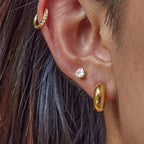 Stainless Steel Circle Earrings Ear Jewelry Non-Fading Accessories Stud Earrings for Women