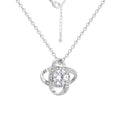 Gold-Plated Brass Four-Leaf Clover Leaf Necklace with a floral design profile — jewelry finish and design detail