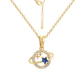 Gold-Plated Brass Minimalist Pendant Necklace with gold-tone brass construction
