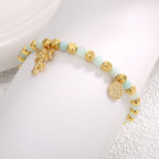 CYB0229 Copper plating4k Gold Bracelet Bohemian Beach Coconut Tree Beads