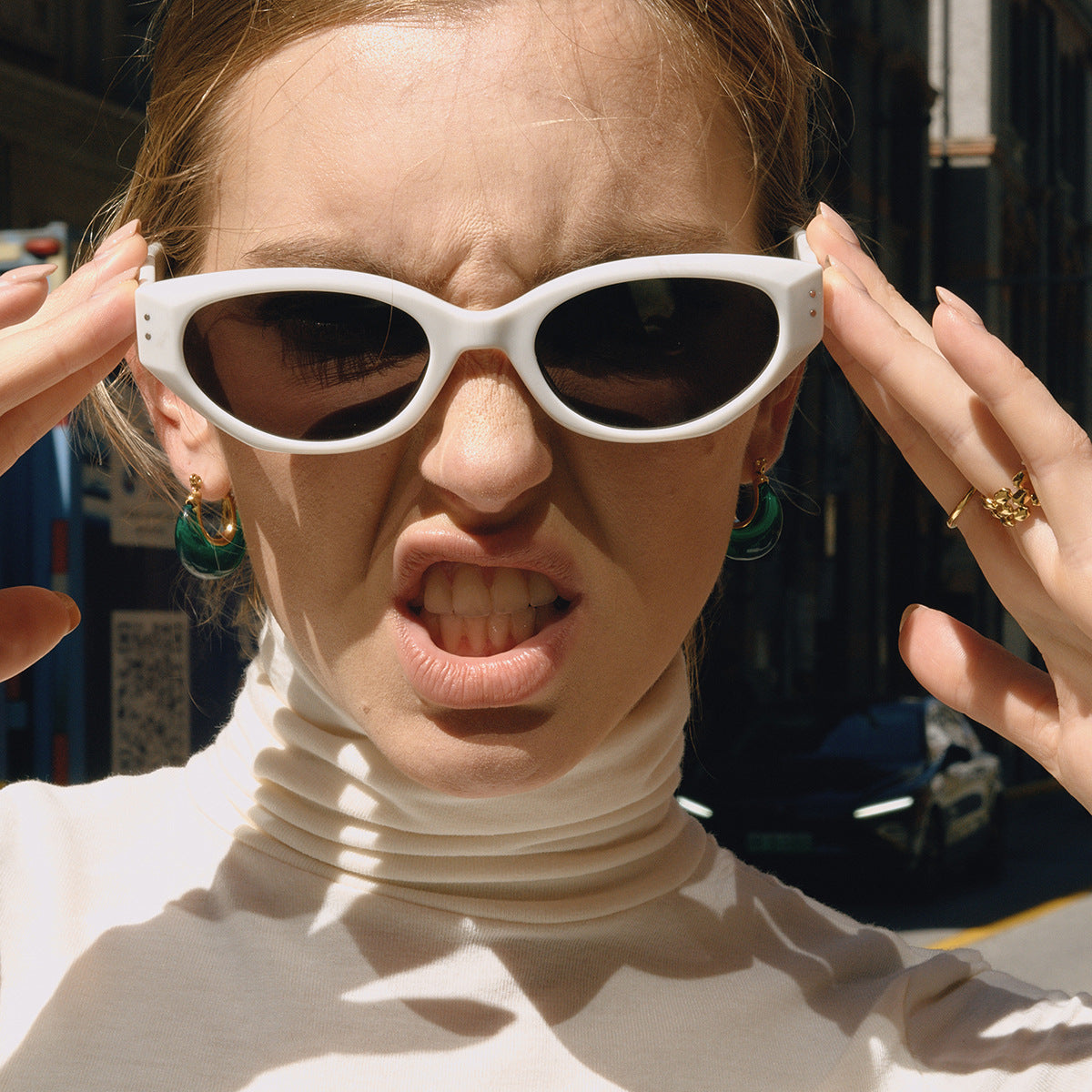 Maillard Autumn and Winter Resin Earrings Stainless Steel Ear Buckle Ear Jewelry