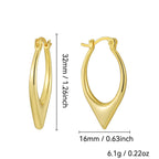 E0642 Korean Style Simple Fashion Square Hoop Earrings for Women Brass Gold-Plated Minimalist Smooth Hoop Earrings