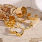 Stainless Steel gold Bracelet Open Bangle bracelet