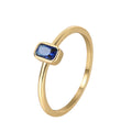 Gold-Plated Brass Square Red CZ Ring offered for wholesale and private-label sourcing — jewelry finish and design detail