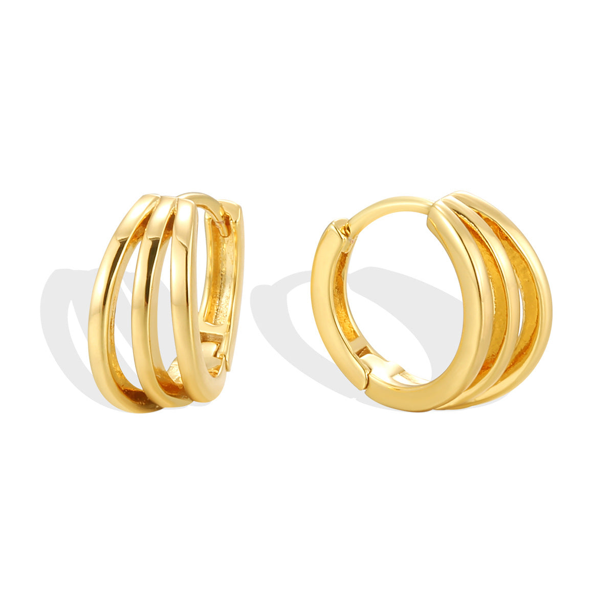 CYE0236 Hoop Earrings for Women, Ear Clips, Stud Earrings, Vintage Style, Design Sense, Retro Ear Accessories