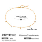 18K Stainless Steel Zircon Necklace Collarbone Chain Non-Fading Jewelry