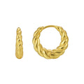 Gold-Plated Brass Twisted Earrings styled for independent jewelry boutiques