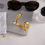 2H gold Bracelet Non-Fading Open Bangle Stainless Steel Jewelry for Women