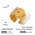 Gold-Plated Stainless Steel Vintage Ring — jewelry detail — jewelry finish and design detail