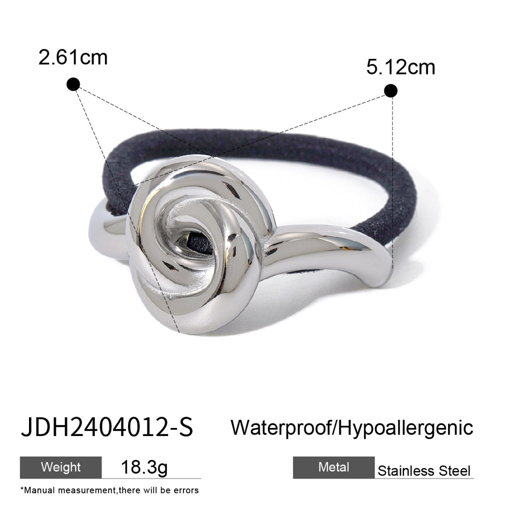 2H Stainless Steel Hair Tie Hair Accessory Hair Rope Ponytail Elastic Hair Band Hair Ornament