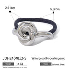 2H Stainless Steel Hair Tie Hair Accessory Hair Rope Ponytail Elastic Hair Band Hair Ornament