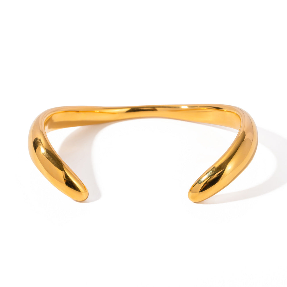 Open Design18k Gold Stainless Steel Irregular Bracelet