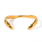 Open Design18k Gold Stainless Steel Irregular Bracelet