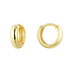 SE0117 S925Minimalist Smooth Surface Design Plated14K Gold Earrings Female Metal Ear Jewelry