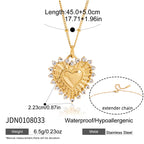 Heart Necklace Accessories for Women Non-Fading Jewelry Stainless Steel Jewelry