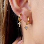 Stainless Steel Rhinestone Earrings Women's Earrings Non-Fading Earrings Jewelry