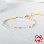 925 Sterling Silver Diamond Tennis Bracelet Zircon For Women