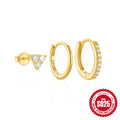 Classic 925 Sterling Silver Hoop Earring Set — craftsmanship detail — jewelry finish and design detail