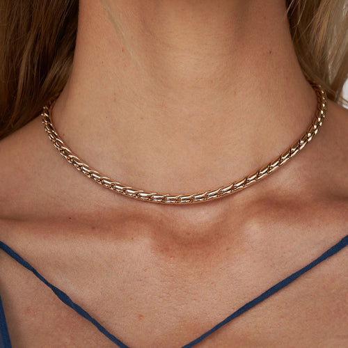 18K Gold-Tone Minimalist Chain Stainless Steel Bracelet with minimalist design details