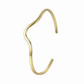 Gold-Plated Brass Wave Asymmetric Bracelet for private-label fashion jewelry buyers