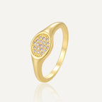 CYR0560 Round Zircon Fashion Copper Ring Simple New Style