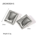 Gold-Plated Star Pearl Stainless Steel Stud Earrings — additional design view — jewelry finish and design detail