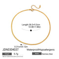 Gold-Plated Cubic Zirconia Stainless Steel Chain Necklace — alternate product view — jewelry finish and design detail