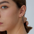 E0474 Design Leopard Print Earrings for Women, Brass Gold-Plated Round Fashion Hoop Earrings