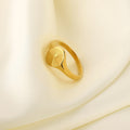 Stainless Steel Ring in Gold-Plated — Giftable Design — close-up detail — jewelry finish and design detail