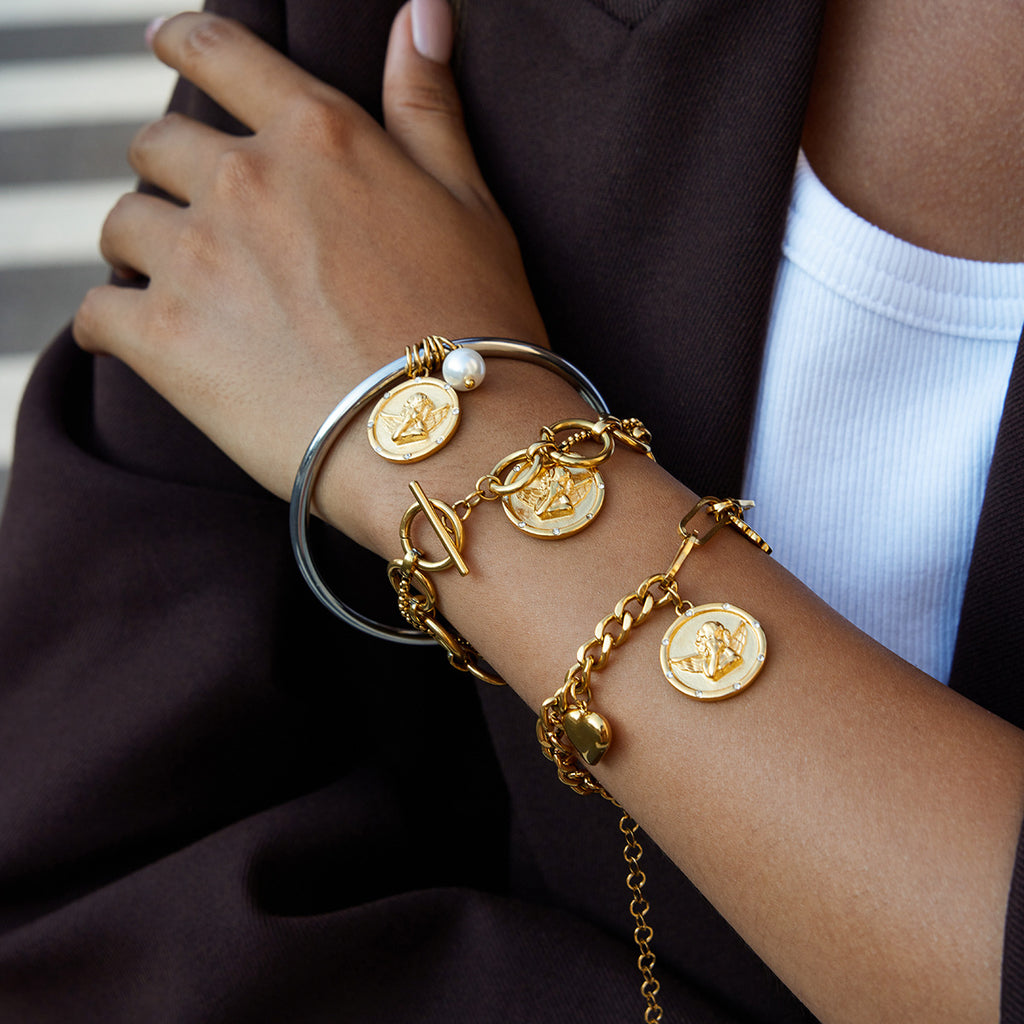 2H Original Coin Series Bracelet Retro Jewelry Non-Fading Stainless Steel Jewelry for Women