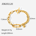 Stainless Steel Bracelet in Gold-Plated — Everyday Classic — alternate product view — jewelry finish and design detail