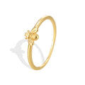 Gold-Plated Brass Bee Ring with a refined design profile